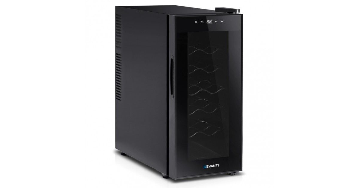 Shop Devanti Wine Cooler 12 Bottle Thermoelectric Fridge Storage