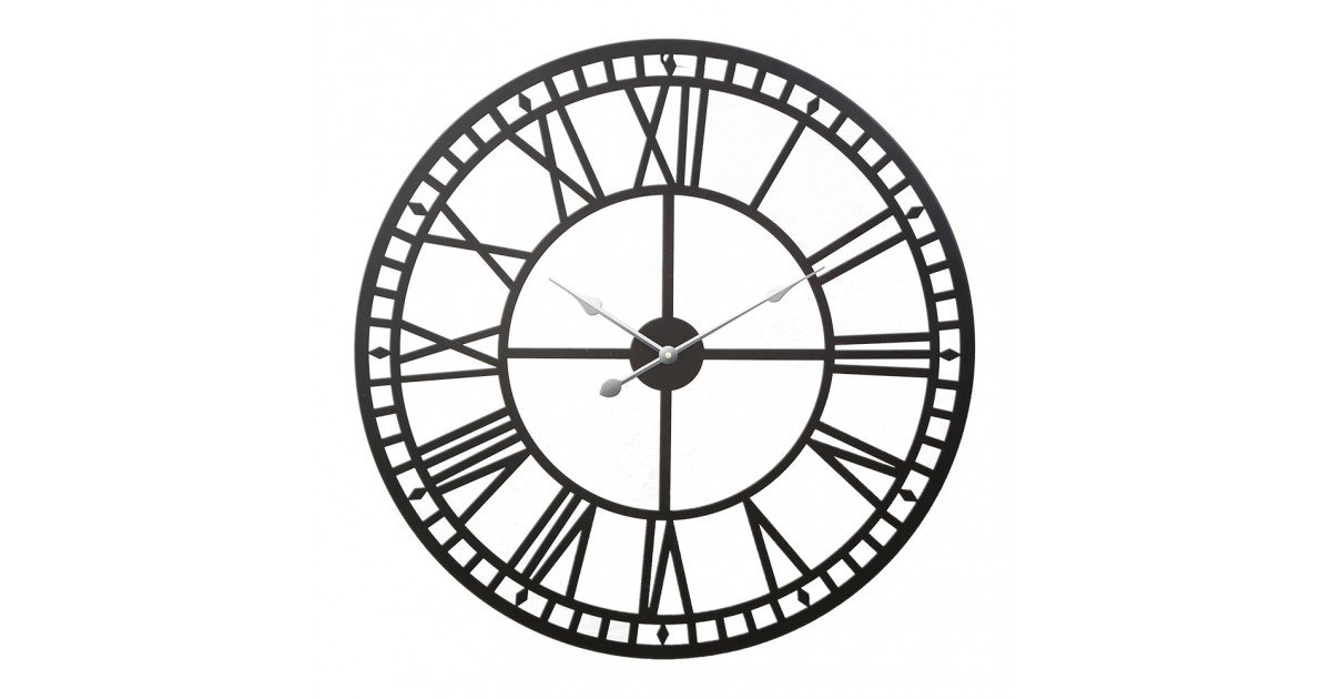 Shop Wall Clock Large Modern Vintage Retro Metal Clocks 60CM Home
