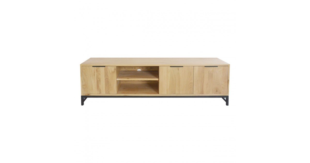 Shop Detroit Industrial Loft Oak Entertainment Unit TV Stand Online