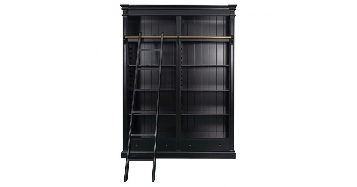 Shop French Provincial Hamptons Open Library Bookcase with Ladder in