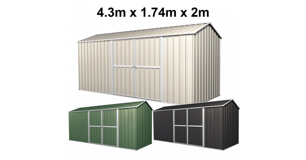 Shop Garden Shed 4.3m x 1.74m x 2m Online Wholesales Direct