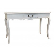 French Provincial Furniture Console Hall Table in Louis White