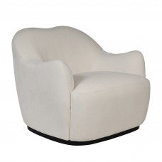 Contemporary Classic Comfort Swivel Upholstered Accent Armchair chair with Latte and Butter Cream Colour
