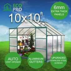 EcoPro 6mm Greenhouse 10 x 10ft 2.5m Height