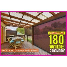 180CM X 240CM Heavy Duty PVC Tinted Patio Cafe Blinds Outdoor UV Protect Awning