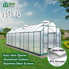 EcoPro 6mm 19 x 8ft  Greenhouse