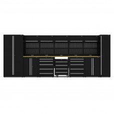 UltraTools 5150mm x 550mm x 2025mm Black Economy Workshop Garage Storage Cabinet Set