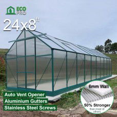 EcoPro 6mm 24 x 8ft Greenhouse