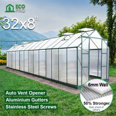 EcoPro 6mm 32 x 8ft Greenhouse
