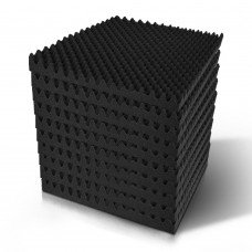Alpha 60pcs Acoustic Foam Panels Studio Sound Absorption Eggshell 50x50cm