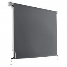 1.8m X 2.5m Retractable Roll Down Awning - Grey