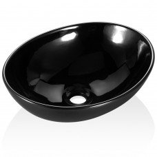 Oval Ceramic Wash Basin Black