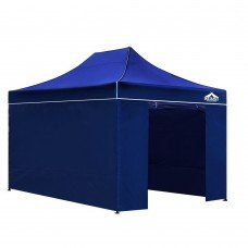 3x4.5 Pop Up Gazebo Hut With Sandbags Blue