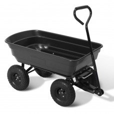 75l Garden Dump Cart - Black
