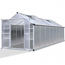 Greenfingers Greenhouse Aluminium Green House Garden Shed Greenhouses 4.7x2.5m
