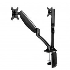 Fully Adjustable Dual Monitor Arm Stand Black