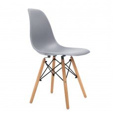 Artiss 4x Retro Replica Eames Dining Dsw Chairs Kitchen Cafe Beech Wood Legs Grey