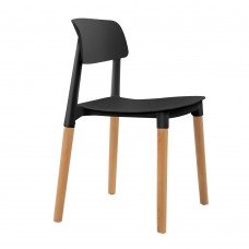 Artiss 4x Belloch Replica Dining Chairs Kichen Cafe Stackle Beech Wood Legs Black