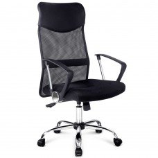 Pu Leather Mesh High Back Office Chair Black
