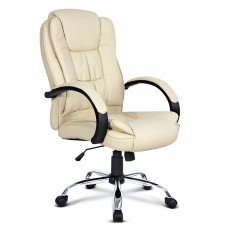 Executive Pu Leather Office Computer Chair Beige