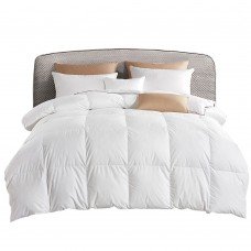 Lightweight Goose Down Feather Quilt Super King White 