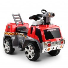 Fire Truck Electric Toy Car - Red & Grey