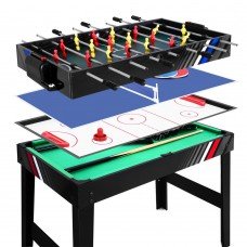 4ft 4-in-1 Soccer Table Tennis Ice Hockey Pool Game Football Foosball Kids Adult