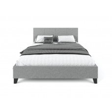 Pale Fabric Bed Frame - Grey King