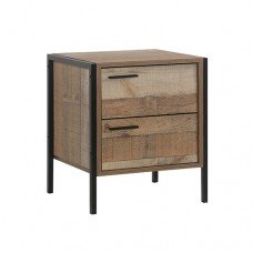Bedside Table 2 Drawers Night Stand Particle Board Construction In Oak Colour