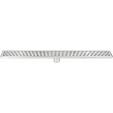 800mm Bathroom Shower Stainless Steel Grate Drain W/centre Outlet Floor Waste