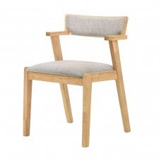 Elmo Dining Chair With Arm Rest In Natural