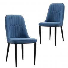 Stan Navy Elegant Classic Design Dining Chair Set Of 2