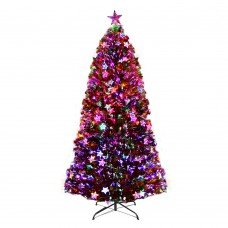 Jingle Jollys 1.8m 6ft Led Christmas Tree Xmas Optic Fiber Multi Colour Lights