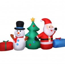 Jingle Jollys 2.7m Christmas Inflatable Tree Snowman Lights Outdoor Decorations