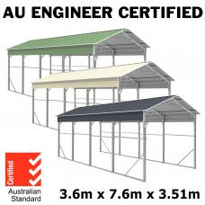 Carport 3.6 x 7.6m x 3.51m (Gable) Backyard Boat Portable Vehicle Shelter