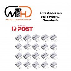 20x Anderson Style Plug Connector 50amp Caravan Trailer Solar 6awg Grey
