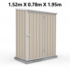 Absco Eco-nomy 1.52mw X 0.78md X 1.95mh Space Saver Garden Shed