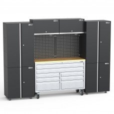Mobile 8 Drawers Tool Chest Work Bench + Steel Garage Storage Cabinets - UltraTools 2710mm x 480mm x 1964mm mm