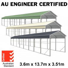 Carport 3.6 x 13.7m x 3.51m (Gable) Backyard Boat Portable Vehicle Shelter