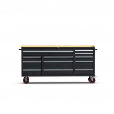 UltraTools 1970mm x 500mm x 950mm Economy 72" 12 Drawers Mobile Workbench Tools Trolley Roller Cabinet