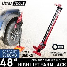 High Lift 48" Farm Jack with handle keeper Ultra Tools Heavy Duty 4WD