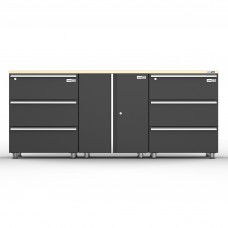 UltraTools 2030mm x 480mm x 848mm Black Workshop Garage Storage Workbench