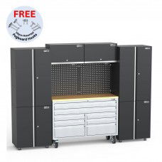 Mobile 8 Drawers Tool Chest Work Bench + Steel Garage Storage Cabinets - UltraTools 2710mm x 480mm x 1964mm mm