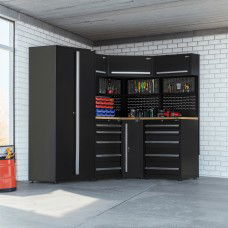UltraTools 1550/2450mm x 550mm x 2025mm Affordable Modular Workshop & Garage Storage Cabinet Set