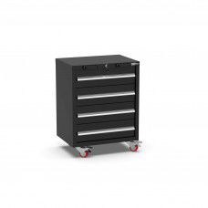 UltraTools 657mm x 472mm x 860mm Economy Black Workshop Garage 4 Drawer Roller Storage Cabinet