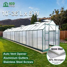 EcoPro 6mm 10-36ft Long x 8ft Wide Greenhouse