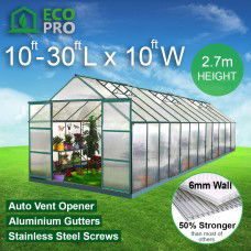 EcoPro 10 - 30ft Long x 10ft Wide Greenhouse 2.7m High