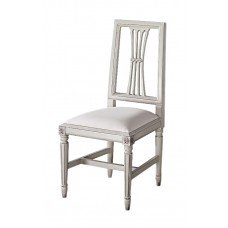 French Provincial Furniture Dining Chair in Pearl White