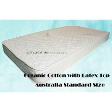 Organic Cotton with Latex Top Cot Mattress Baby Cot Mattress Australia Standard Size