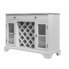 French Provincial Furniture Classic Wine Glass Display Cabinet in White
